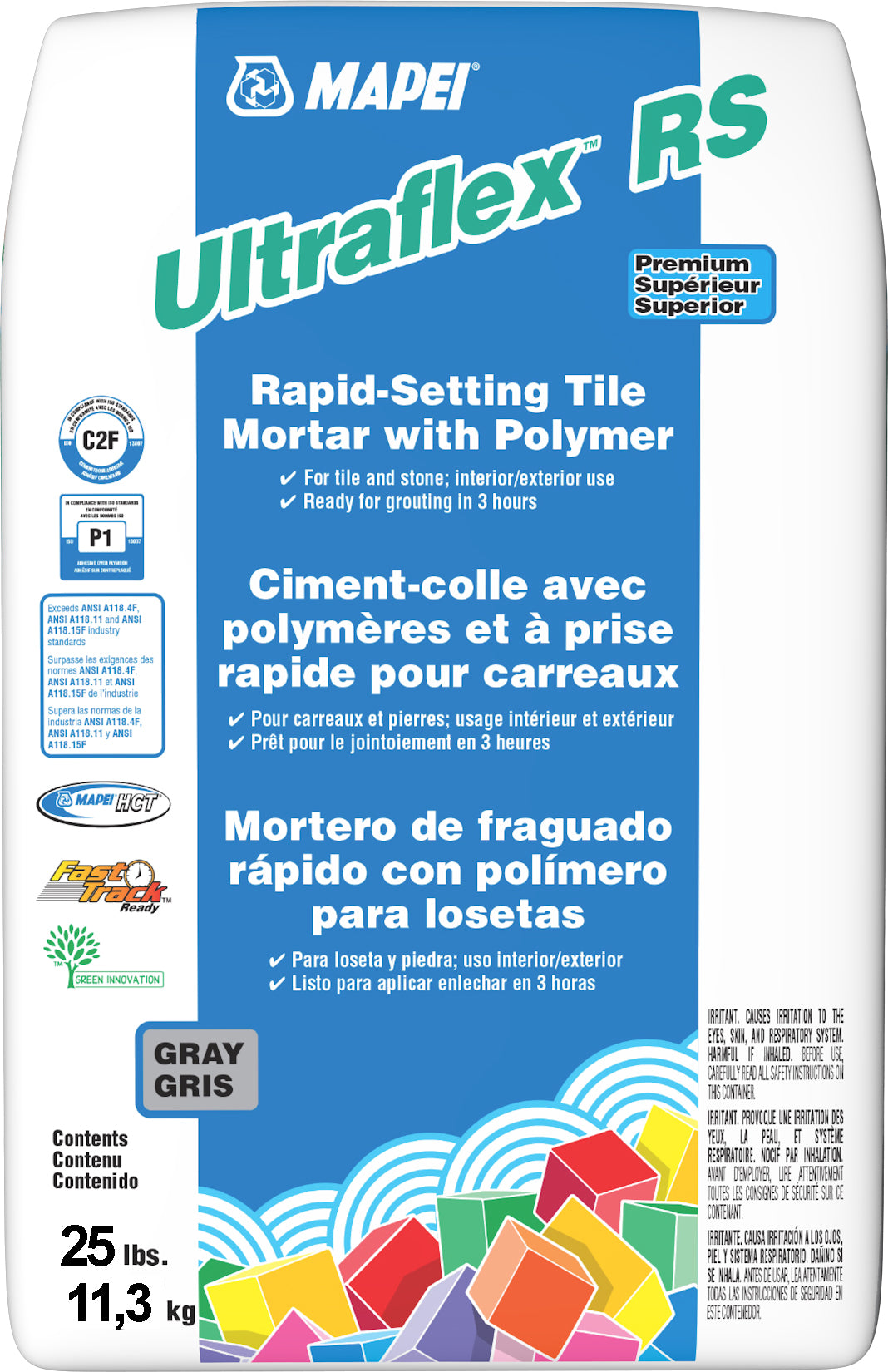 Mortar Ultraflex RS Rapide Grey Mapei